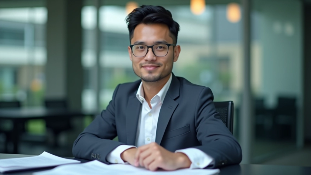 Financial analyst reviewing budget documents and charts at professional workspace