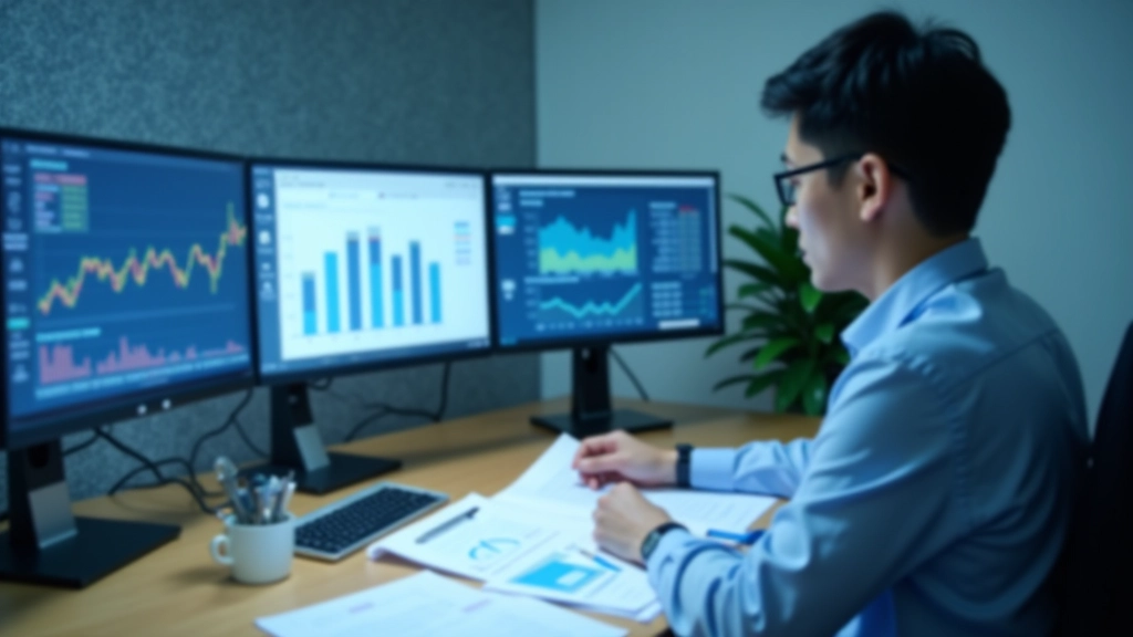 Financial analysis charts and data visualization
